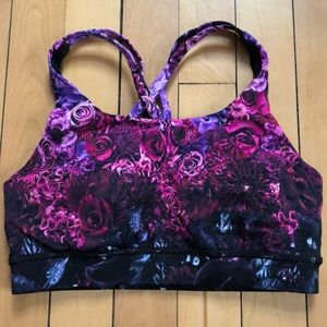 Lululemon energy bra, size 4 floral print